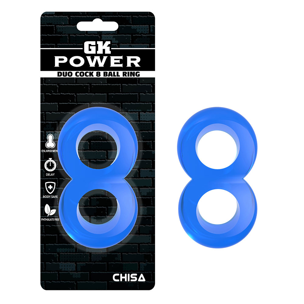 Duo Jago 8 Ball Ring-biru
